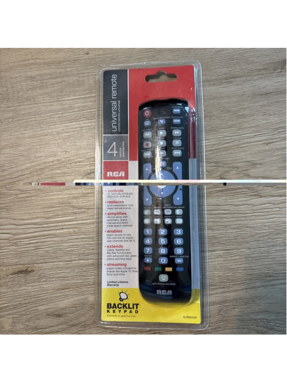 RCA Universal Remote Control for TV VCR Cable Box - Big Buttons Brand New